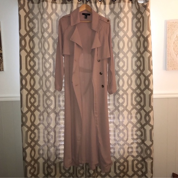 Forever 21 Blush Trench Coat - Picture 4 of 7